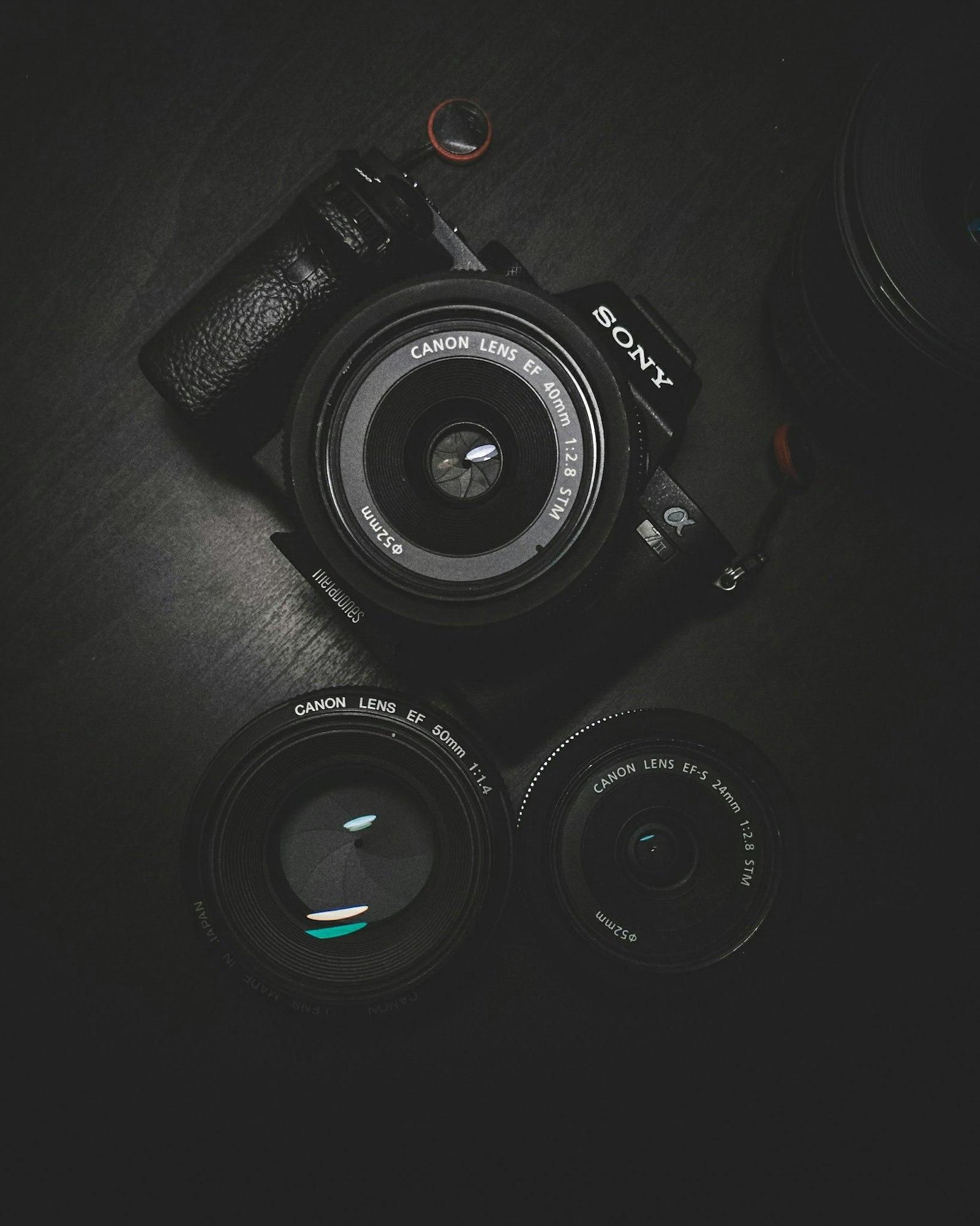 Professional camera on location